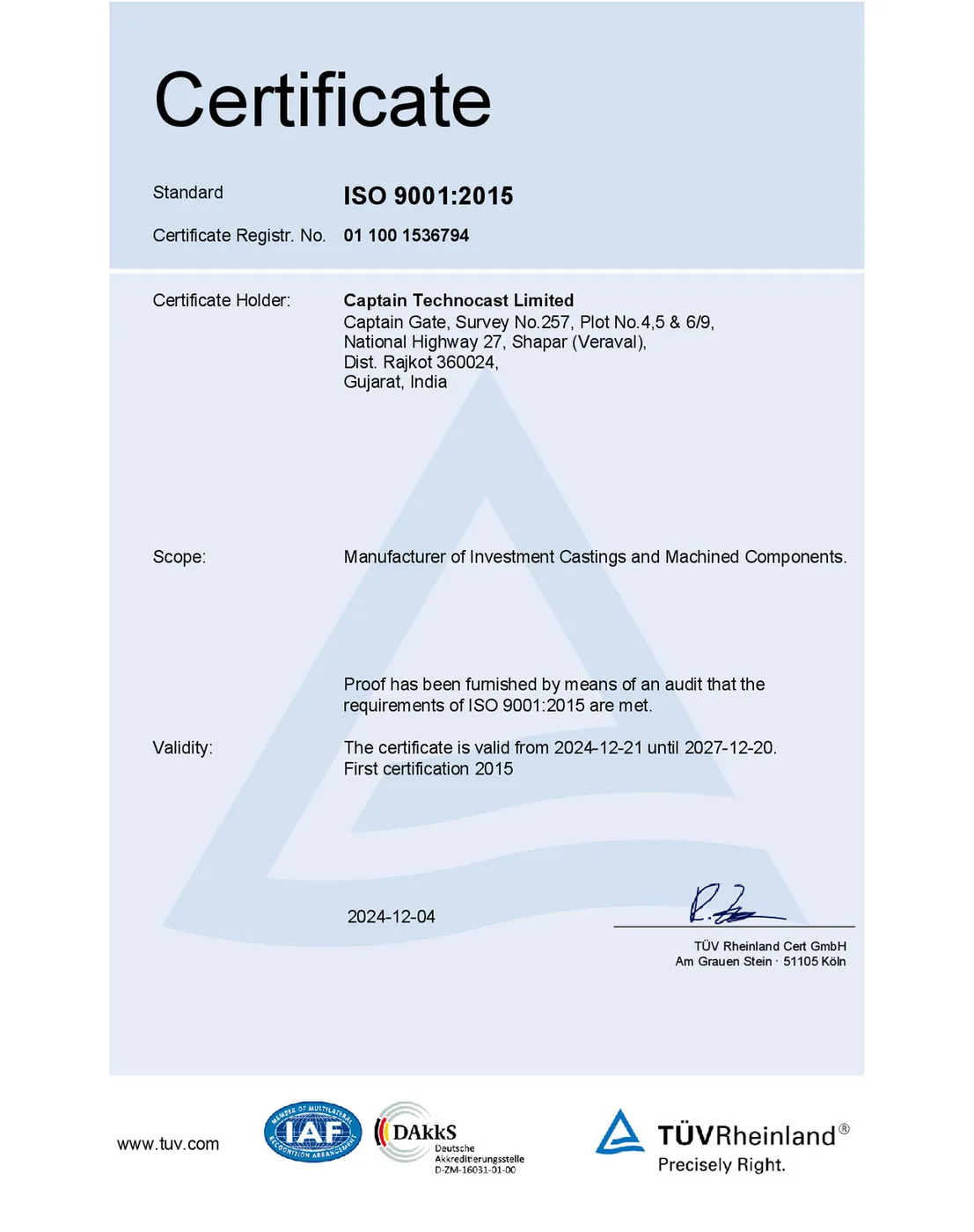 ISO 9001:2015