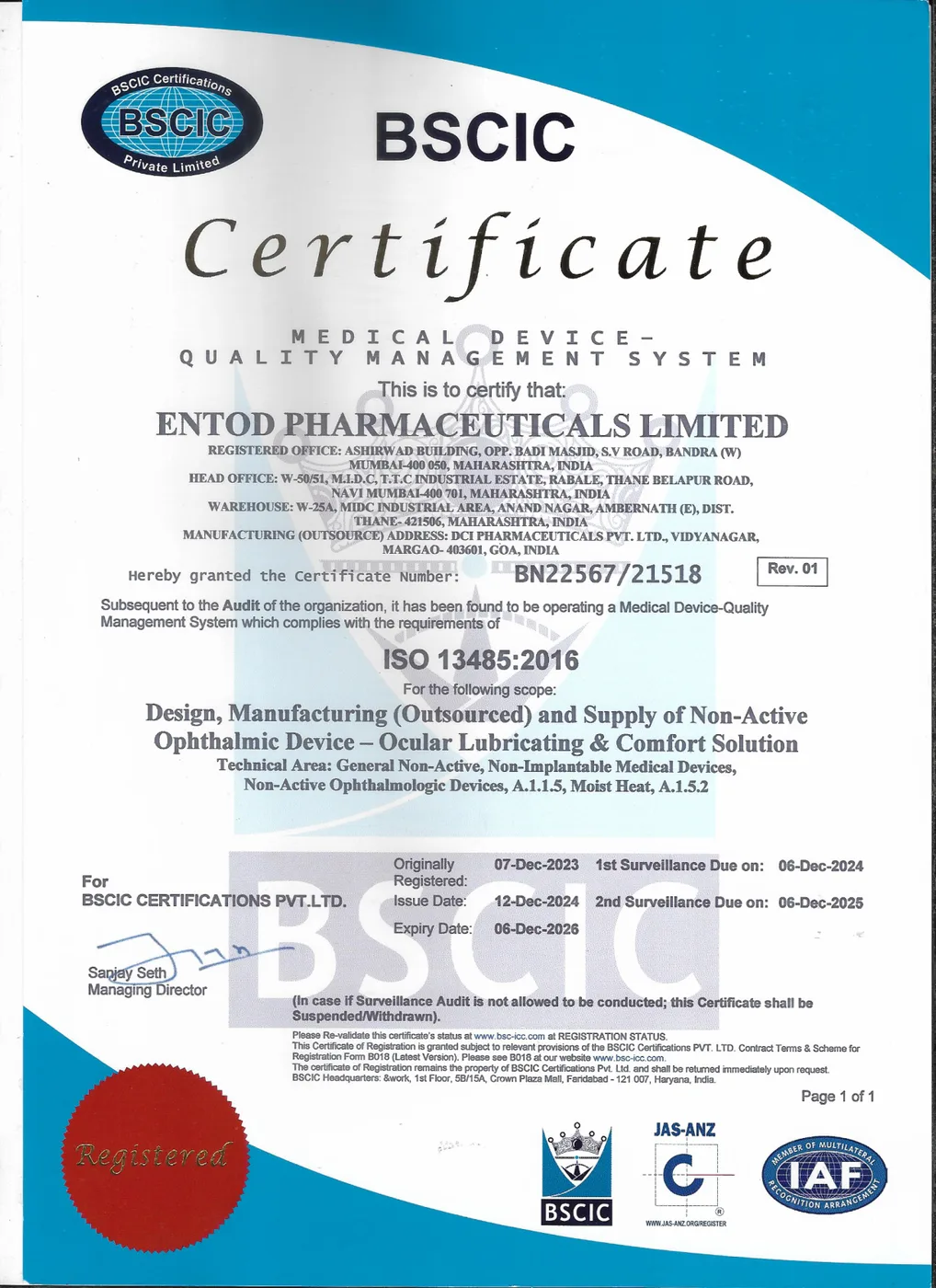 ISO 13485:2016