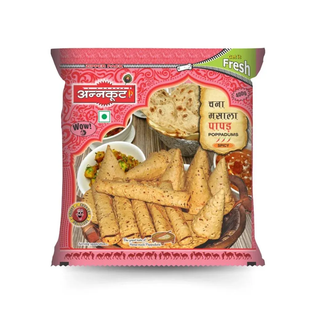 Chana Masala Papad