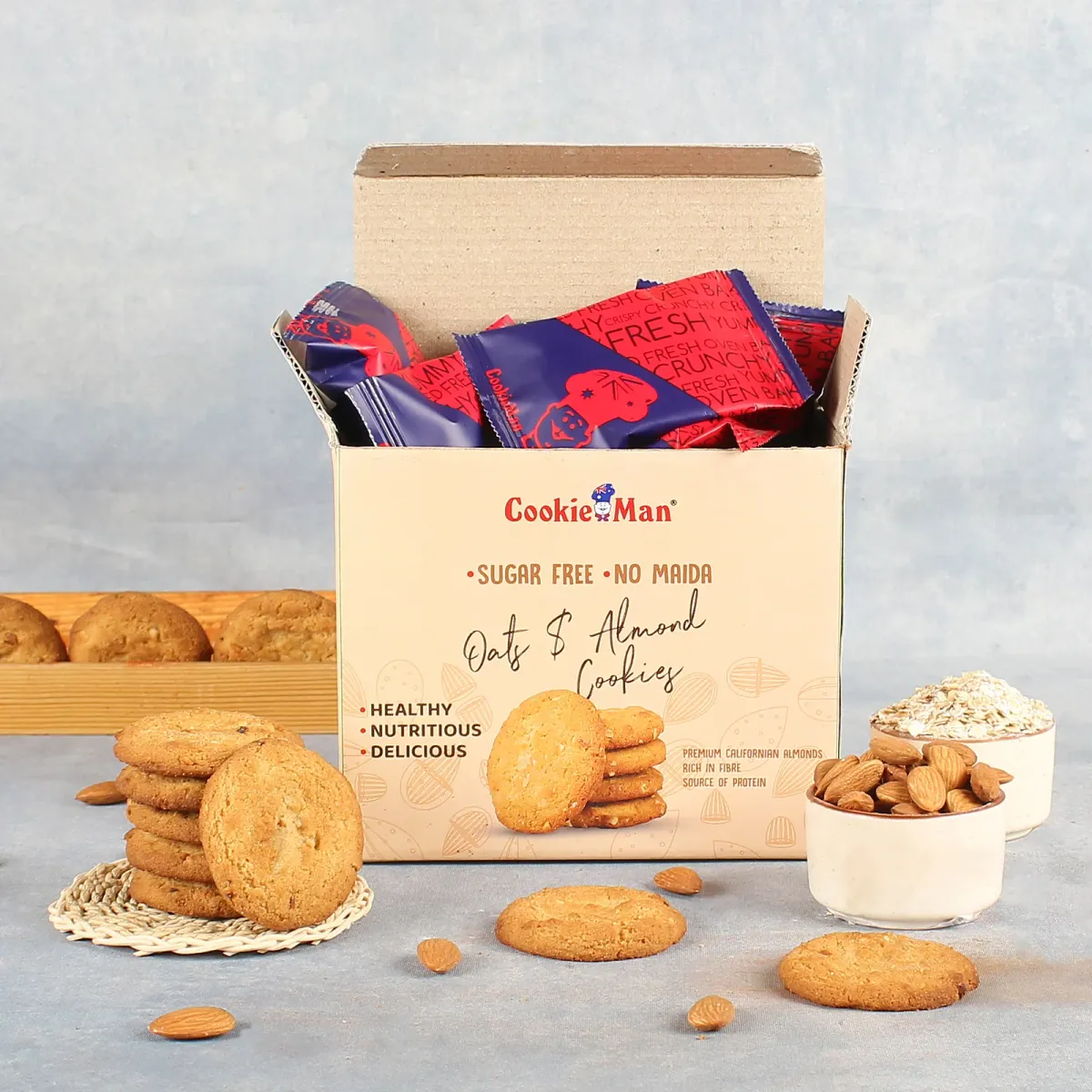Sugar Free Oats & Almond Cookies - 250g view 2