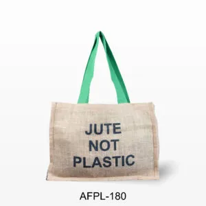 Jute Bag | Dyed Handles | Daily Use Bag | Natural Bag | High Qulaity Jute Bag | Logo pring Bag | Event Bag | Nature Friendly Bag | Shopping Bag | Grocery Bag | Vegetable Bag | Single color Print | AFPL 180