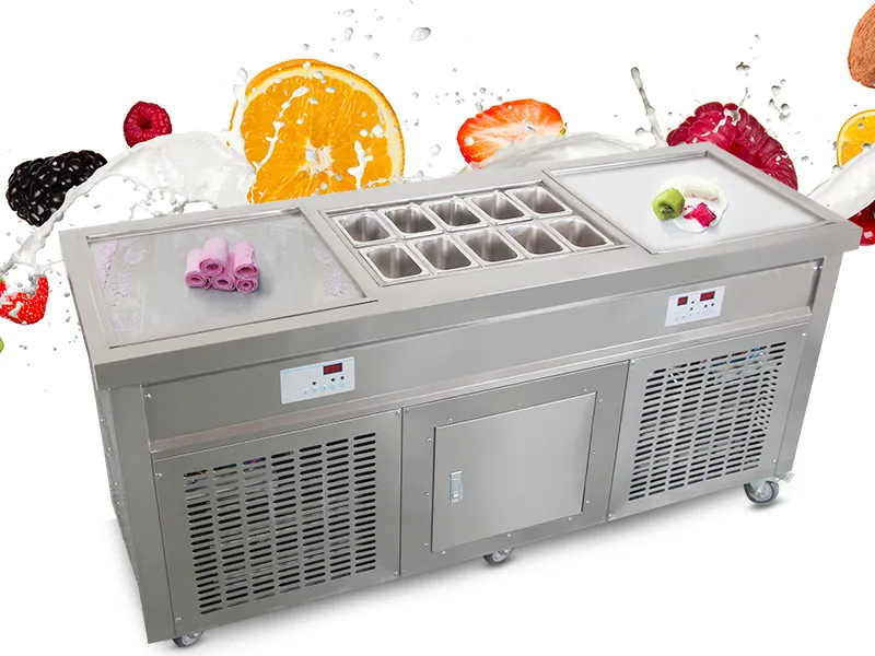 Single pan stir fried ice cream machine