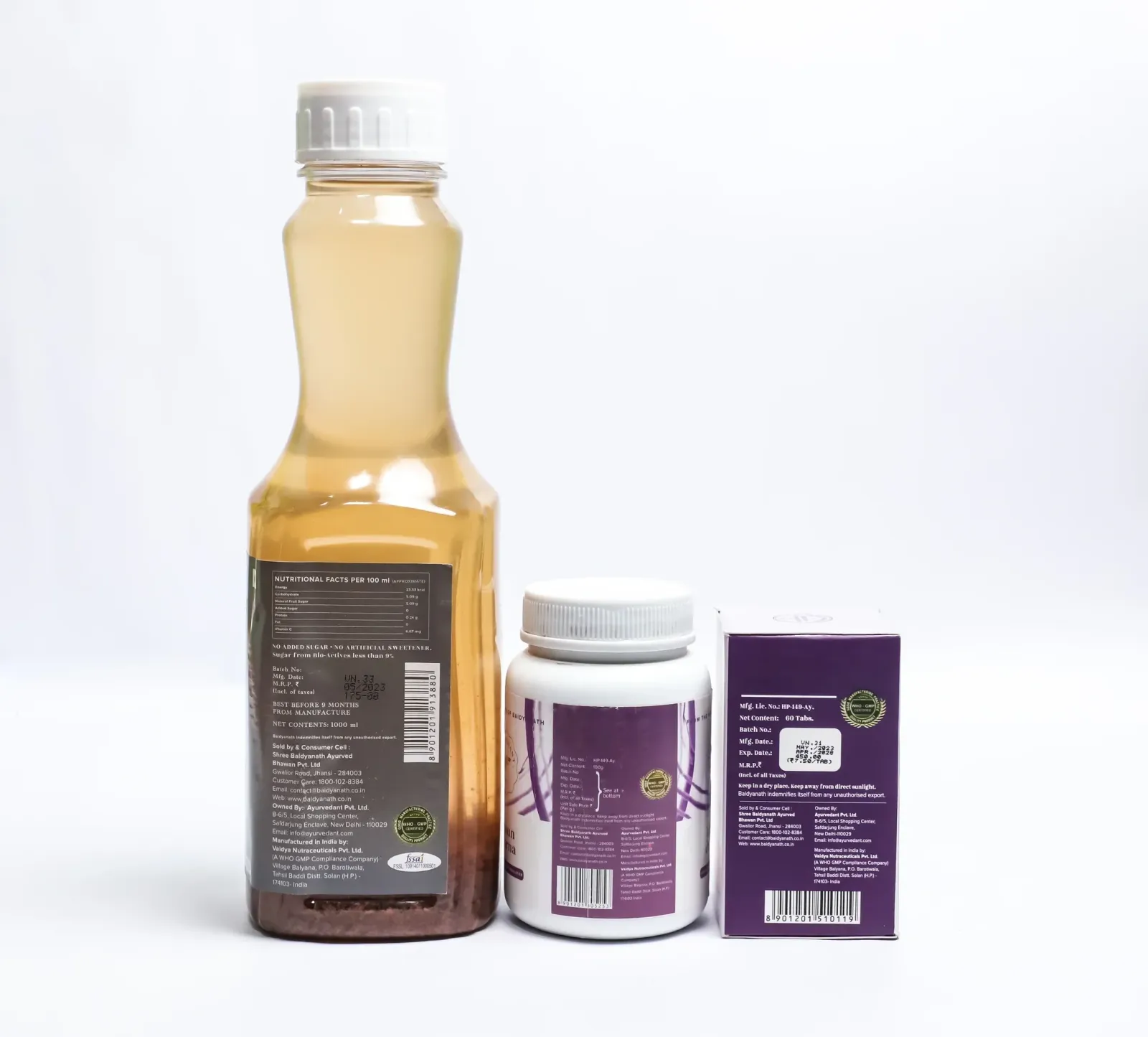 Blood Sugar Management Trio (Jamun Karela Juice + Churna + Diawin DS)