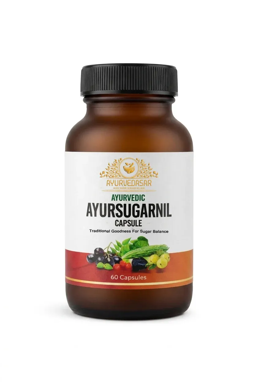 Ayurvedasar Premium Ayursugarnil - 18-Herb Traditional Metabolic Wellness, 60 Vegan Capsules