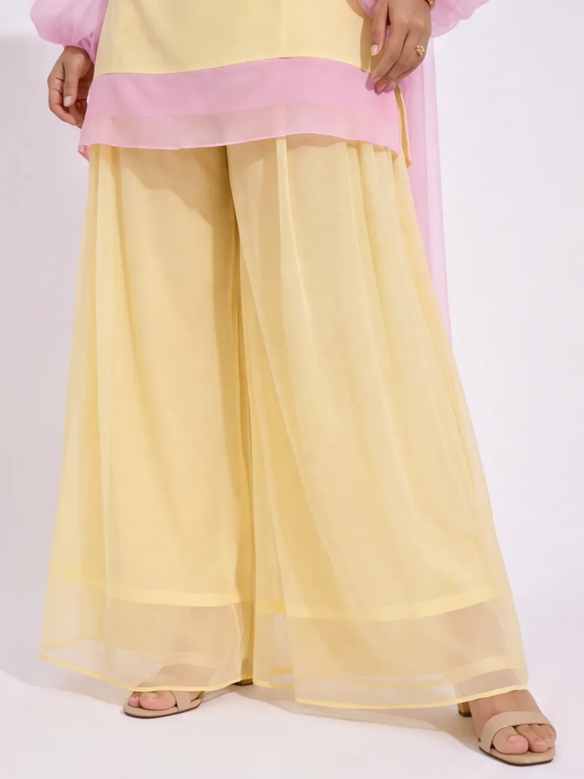 Jasmine Sheer Kurta Set view 4