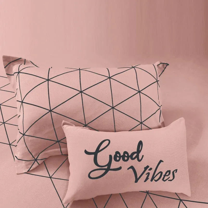 King Size Cotton Bedsheet Solid Salmon Pink view 5