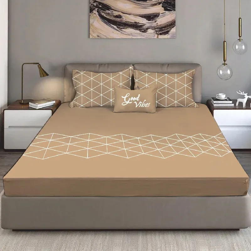 King Size Cotton Bedsheet Solid Salmon Pink view 6