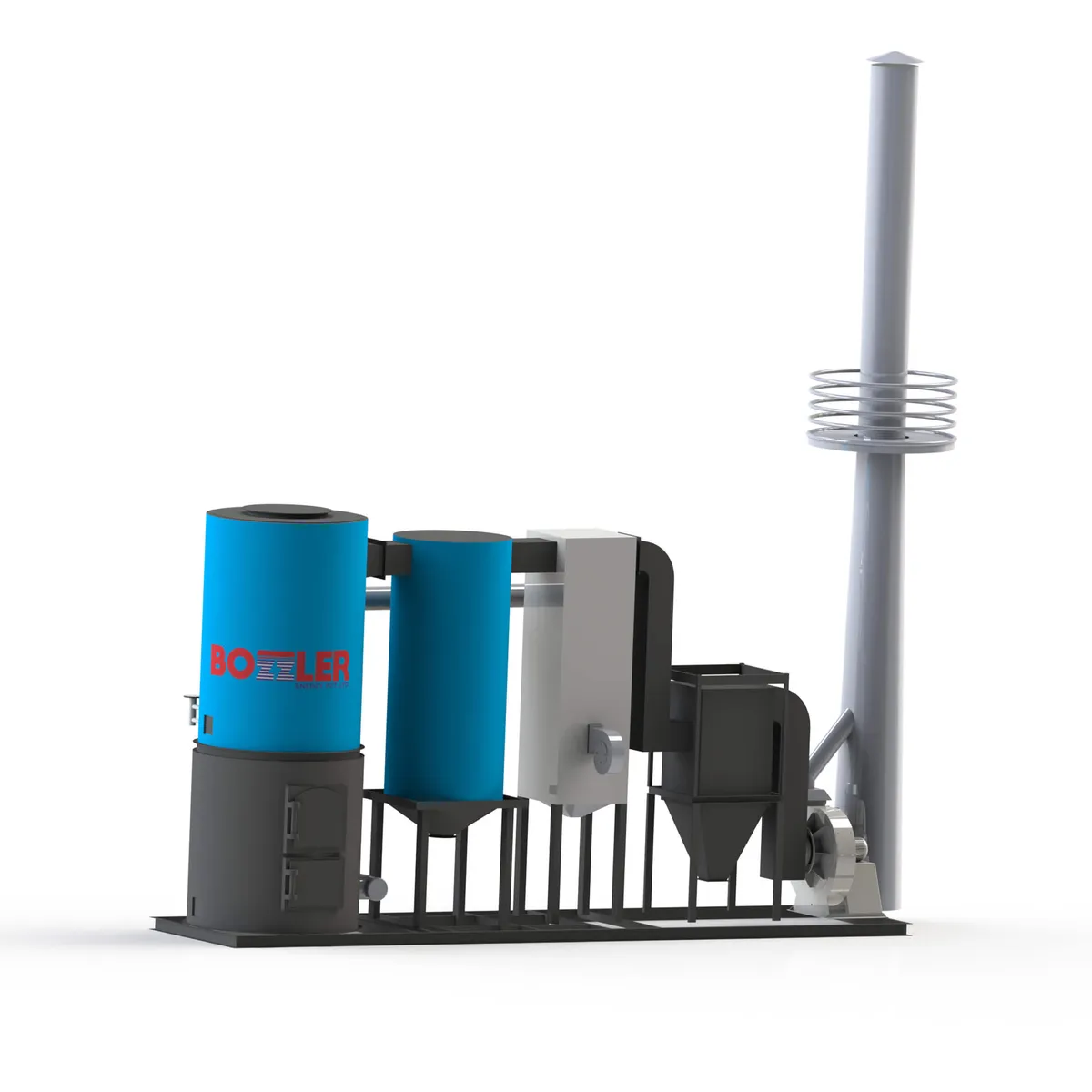 Thermic fluid heater 5 pass