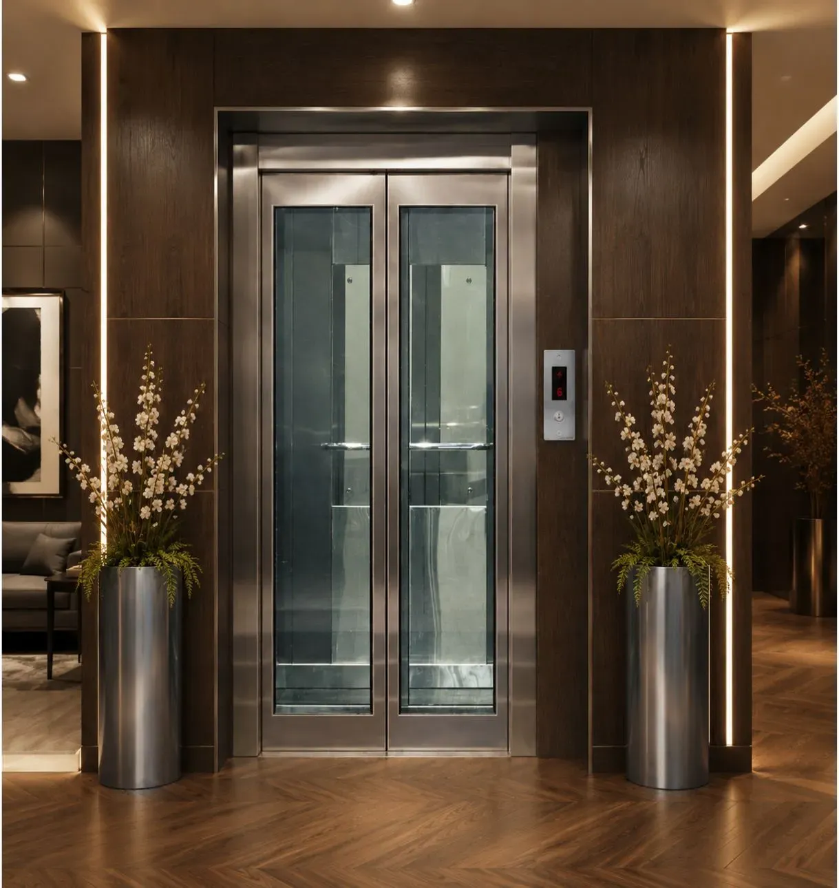 Glass Door with S.S.Frame (Big Vision)