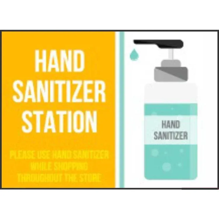 Hand Sanitizer Station Plate