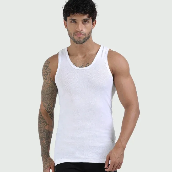 CA 302 Rib Sleeveless Vest RN (Pack of 5) view 2