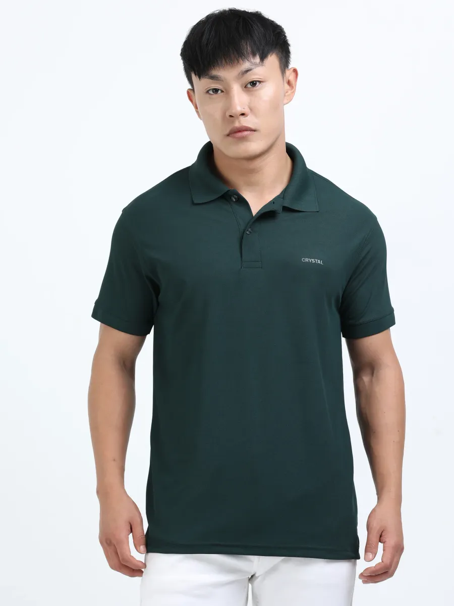 DK 01 Driknit Microfiber Polo Tshirt - Pine Green view 2