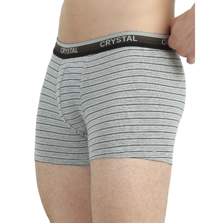 Stripo Cotton Elastane Stretch Trunks - Assorted (Pack of 2) view 3