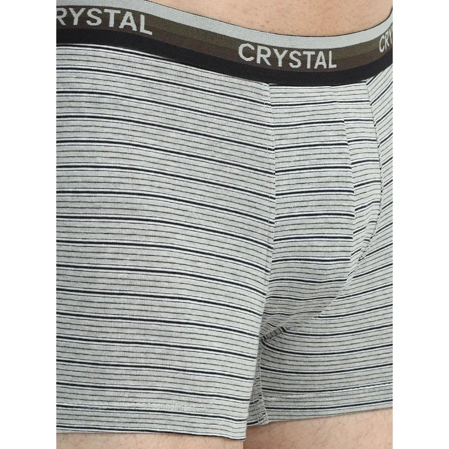 Stripo Cotton Elastane Stretch Trunks - Assorted (Pack of 2) view 6