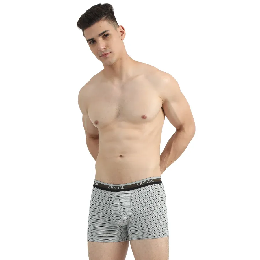 Stripo Cotton Elastane Stretch Trunks - Assorted (Pack of 2) view 7