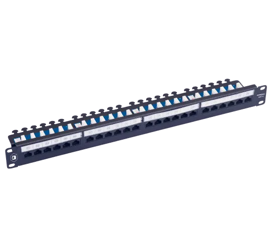 Digisol Enterprise Structured Cabling Solderless Patch Panel, 24 Port, Cat 6, UTP, 90°- DGC-PP6U2L-1B-SL
