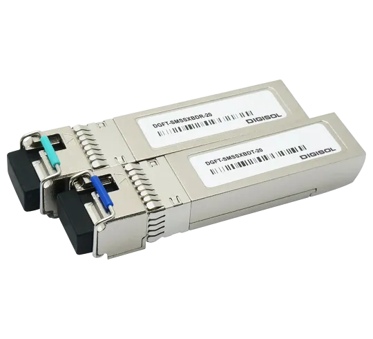 DGFT-SMSSXBDT-20 & DGFT-SMSSXBDR-20 DIGISOL 10Gbps Single Mode Single Fiber SFP+ Transceivers (20km)