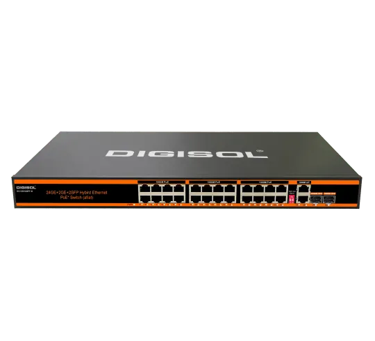 DIGISOL 24 Port PoE Gigabit Ethernet Unmanaged Switch-DG-GS1028PF-B
