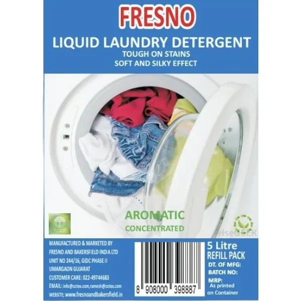 FRESNO Liquid Laundry Detergent | Natural Surfactant - Anti Bacterial – Hypoallergenic | 5000 ML view 2