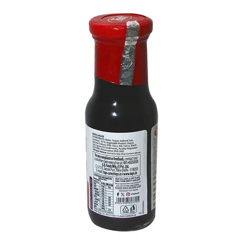 TOPS Dark Soya Sauce - 250g. Glass Bottle view 3