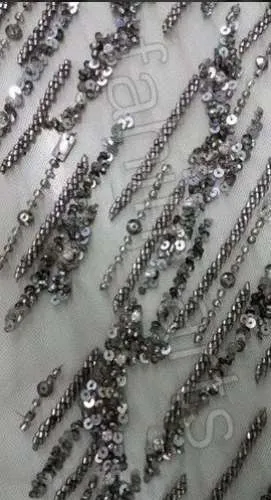 Fahim Arts Presents Hand Beaded Embroidered Fabric view 2