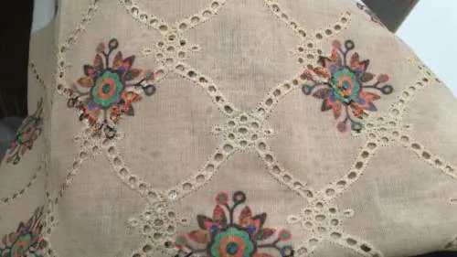 chikan embroidery fancy fabric view 2