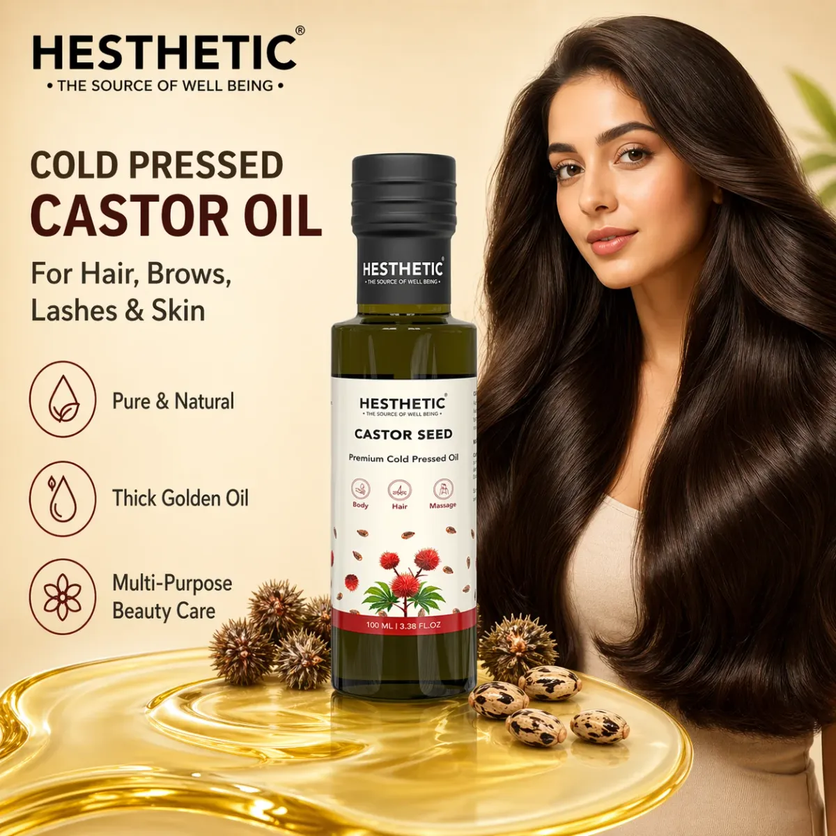 Premium Cold Pressed Castor Oil view 2