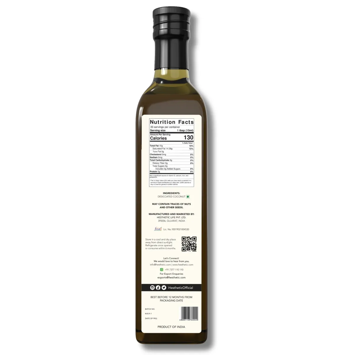 Premium Cold Pressed Coconut Cooking Oil view 2