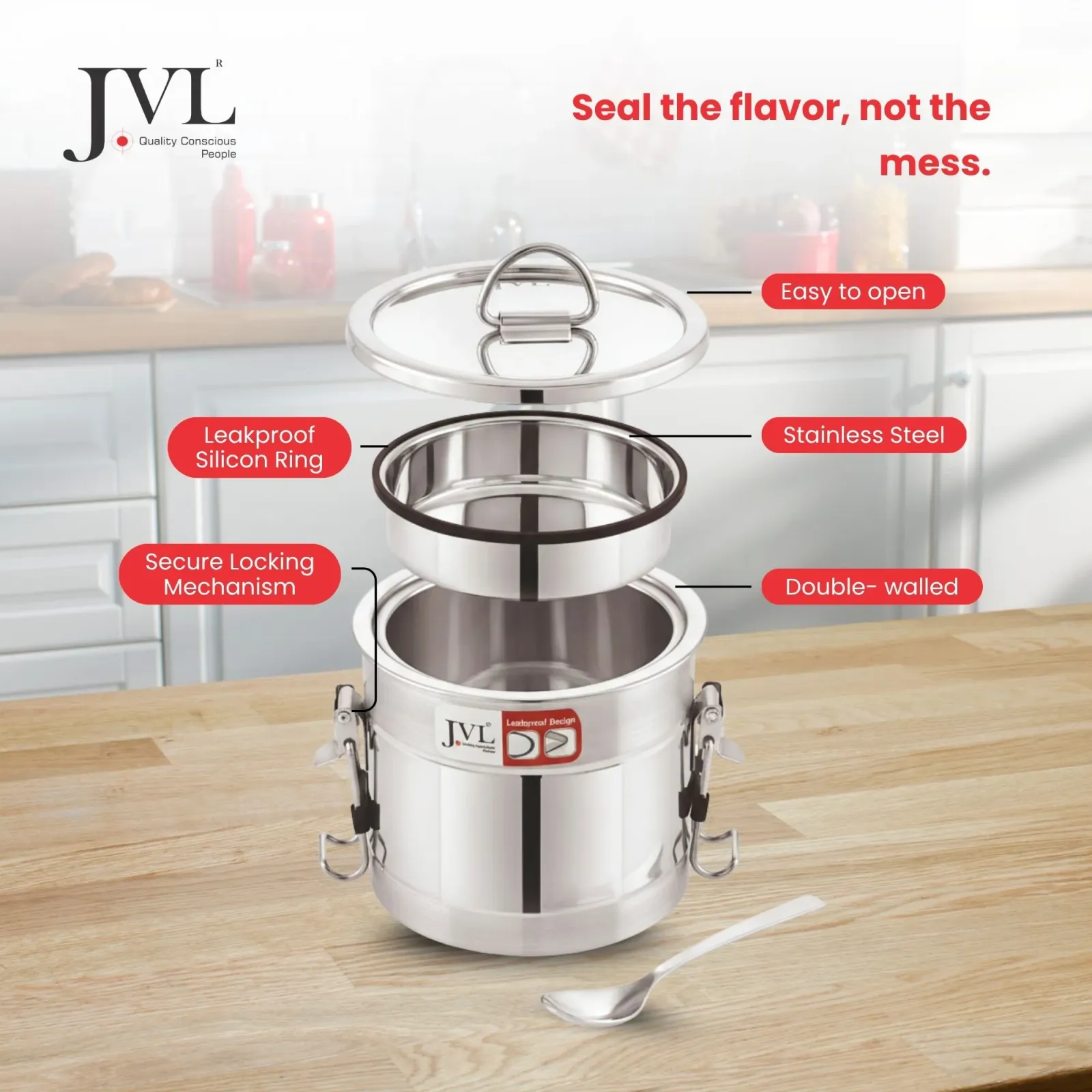 Customisable Name Hot Lunch Jar (Insulated + Leakproof) view 3