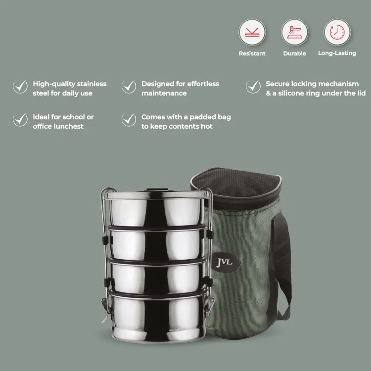 Round Leak Proof Lunch Box ( Tier ) view 3