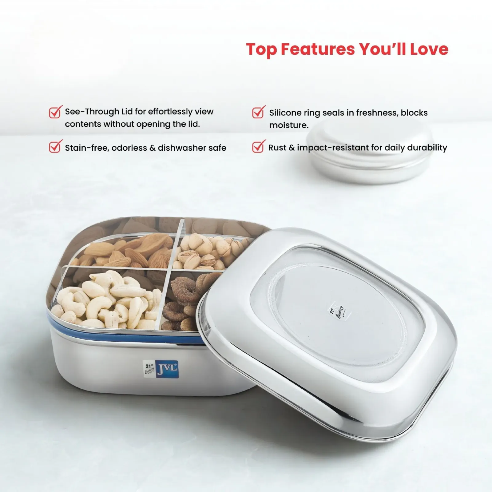 Square Dry Fruit Tin view 3