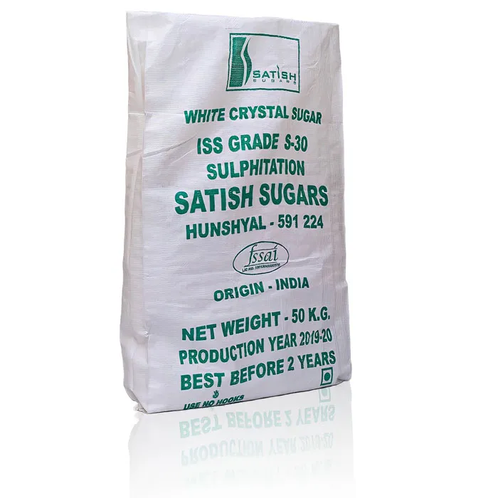 WHITE SUGAR BAG 50KGS WITH TOP HAMMING