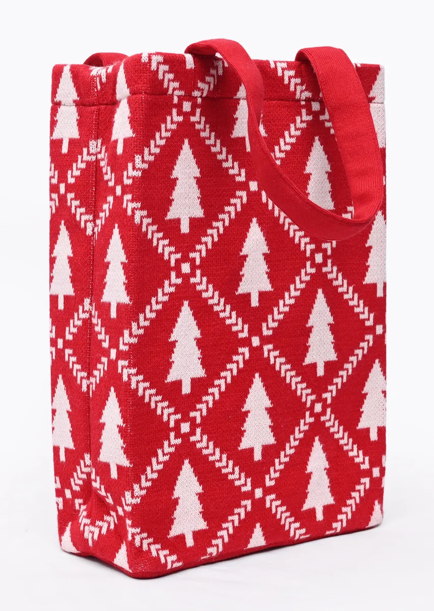 Knitted Santa Sack & Wine Bags 1