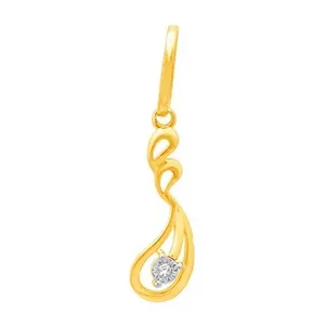 18k gold real diamond fancy pendant mga - rp0