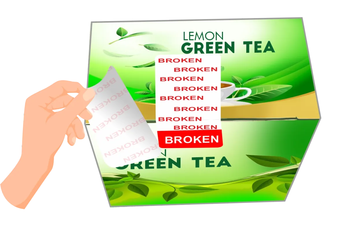 Anti-counterfeit Label with QR Code view 2