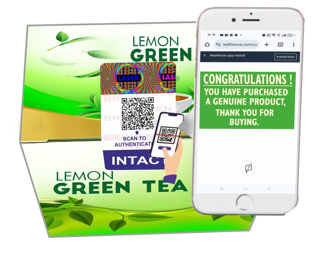 Anti-counterfeit Label with QR Code view 3