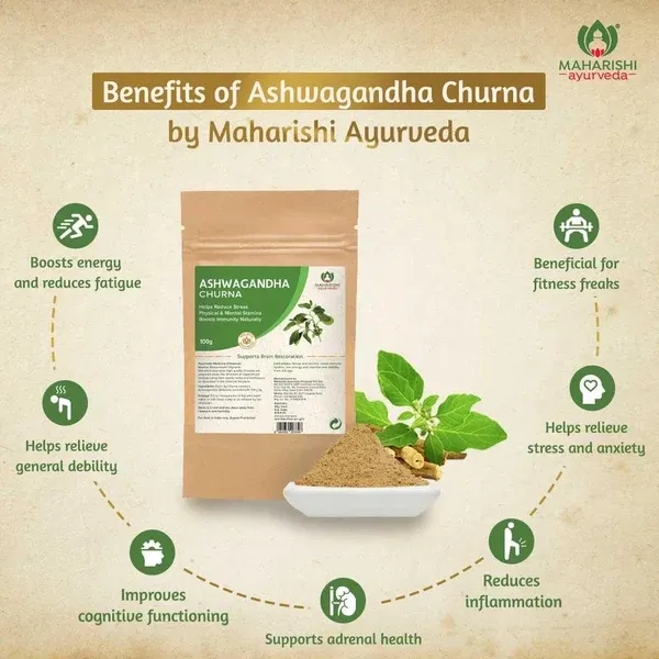 Ashwagandha Churna - For Stress Relief (100gms Pack) view 3