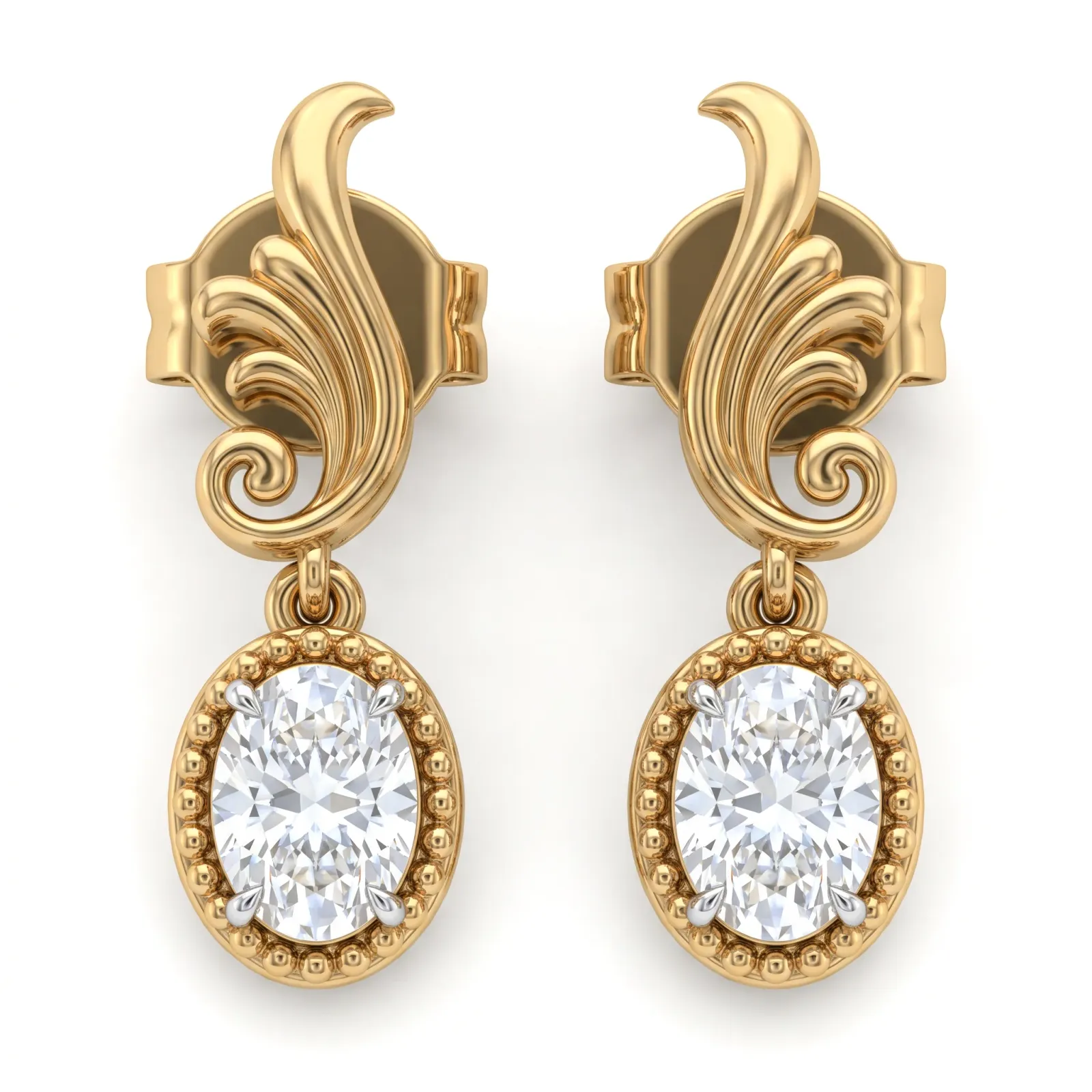 The Imperial Acanthus Diamond Drops Earring