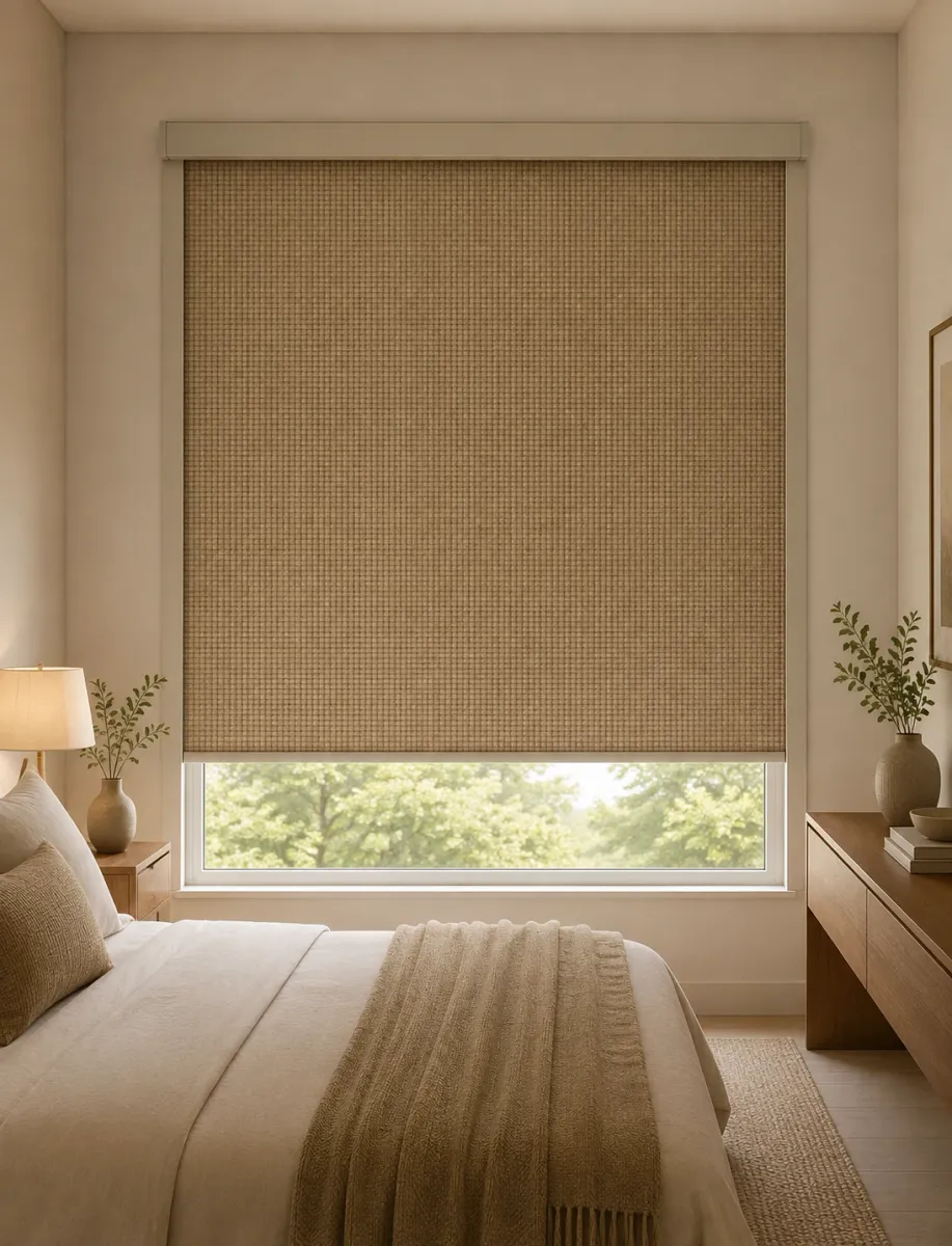 Roller Blind With Curtain