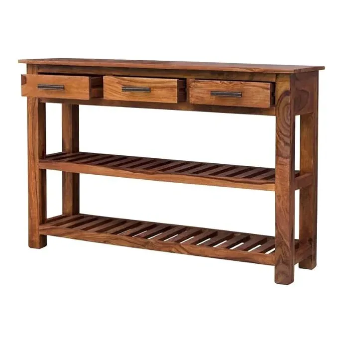 Solid Sheesham Wooden Console Table For Livingroom view 2