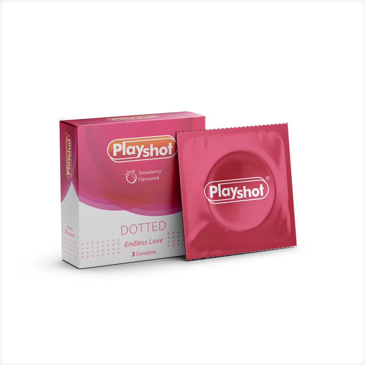 Playshot Condoms (Strawberry Flavoured)