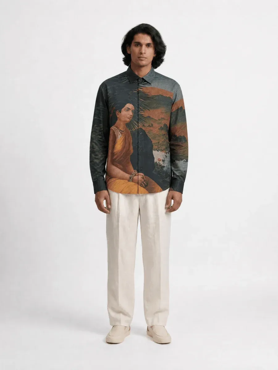 RRV Seetha Shirt - Men - Brown - Giza Cotton view 4
