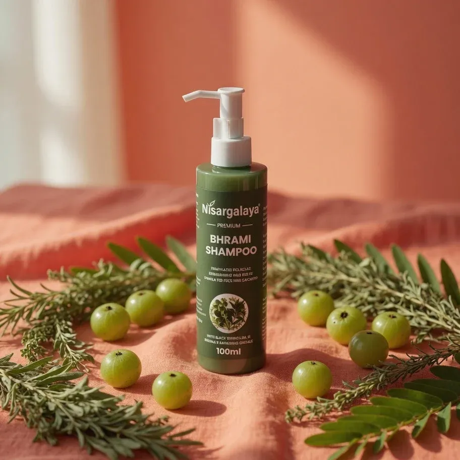 Nisragalaya Brahmi Hair Shampoo | Ayurvedic Proprietary Formula for Strong, Healthy & Shiny Hair