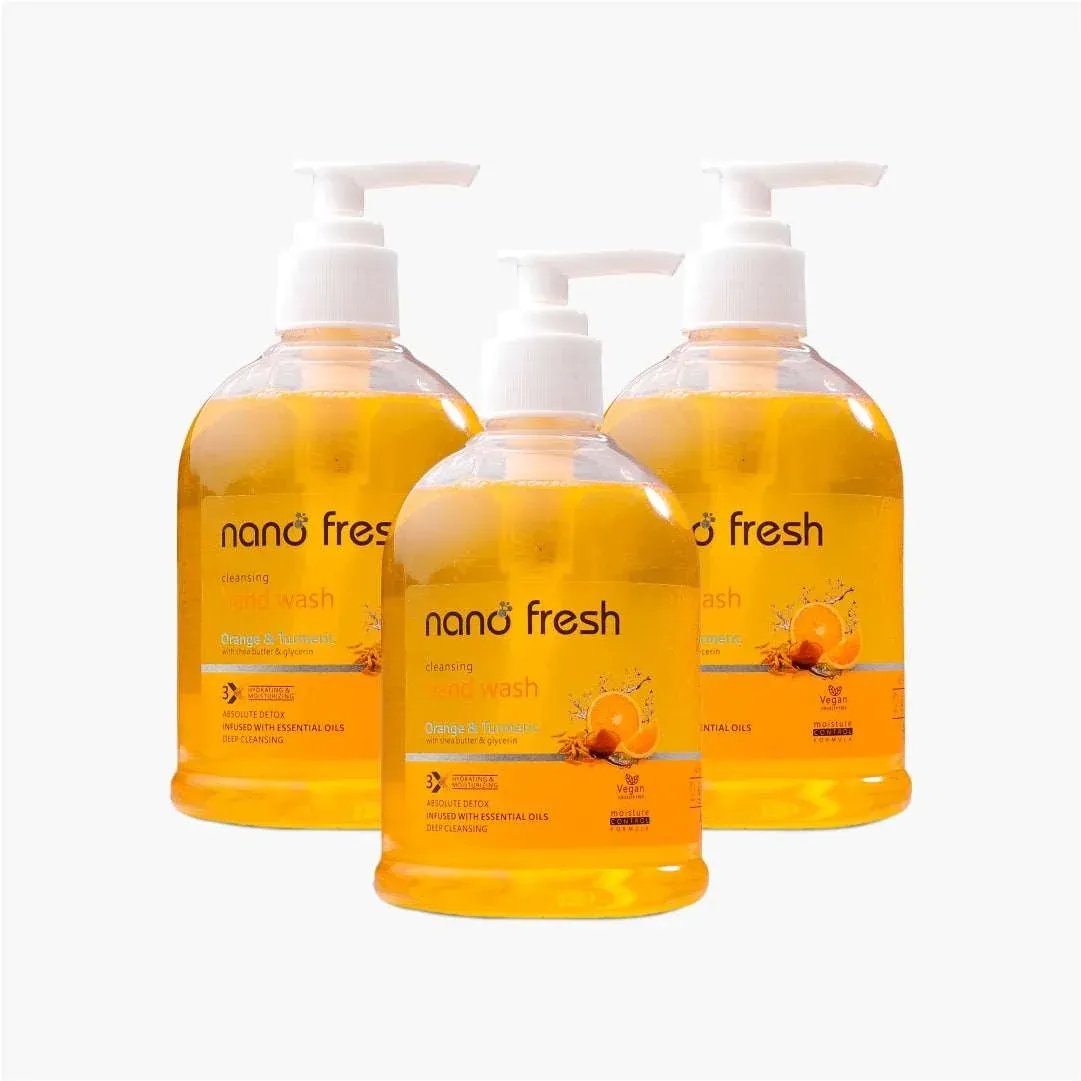 Nano Fresh Cleansing hand wash 300ML | Blended with Shea Butter and Glycerine | Kills 99.9% Harmful Germs
