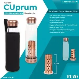 CUprum – Copper Charged Glass Bottle