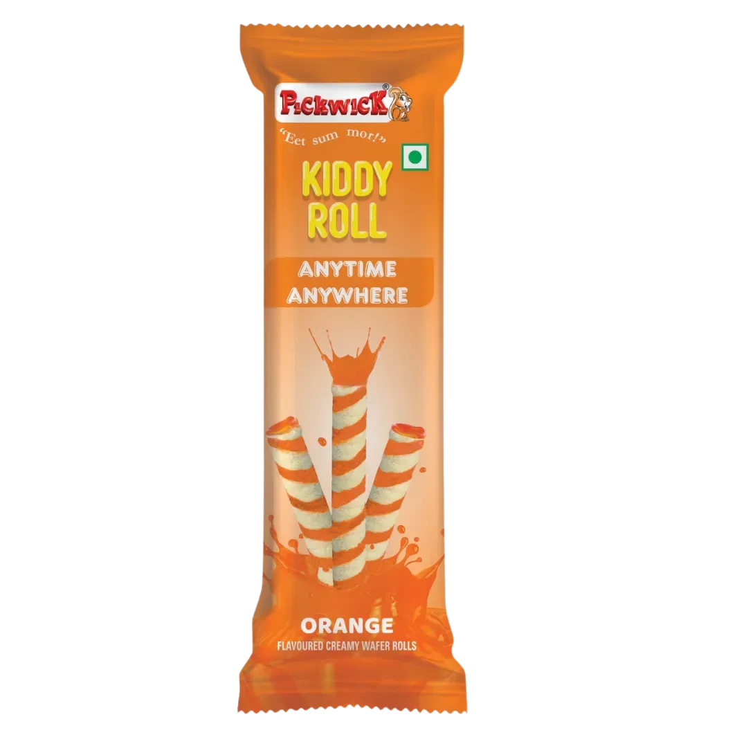Kiddy Roll Orange Flavoured Creamy Wafer Rolls