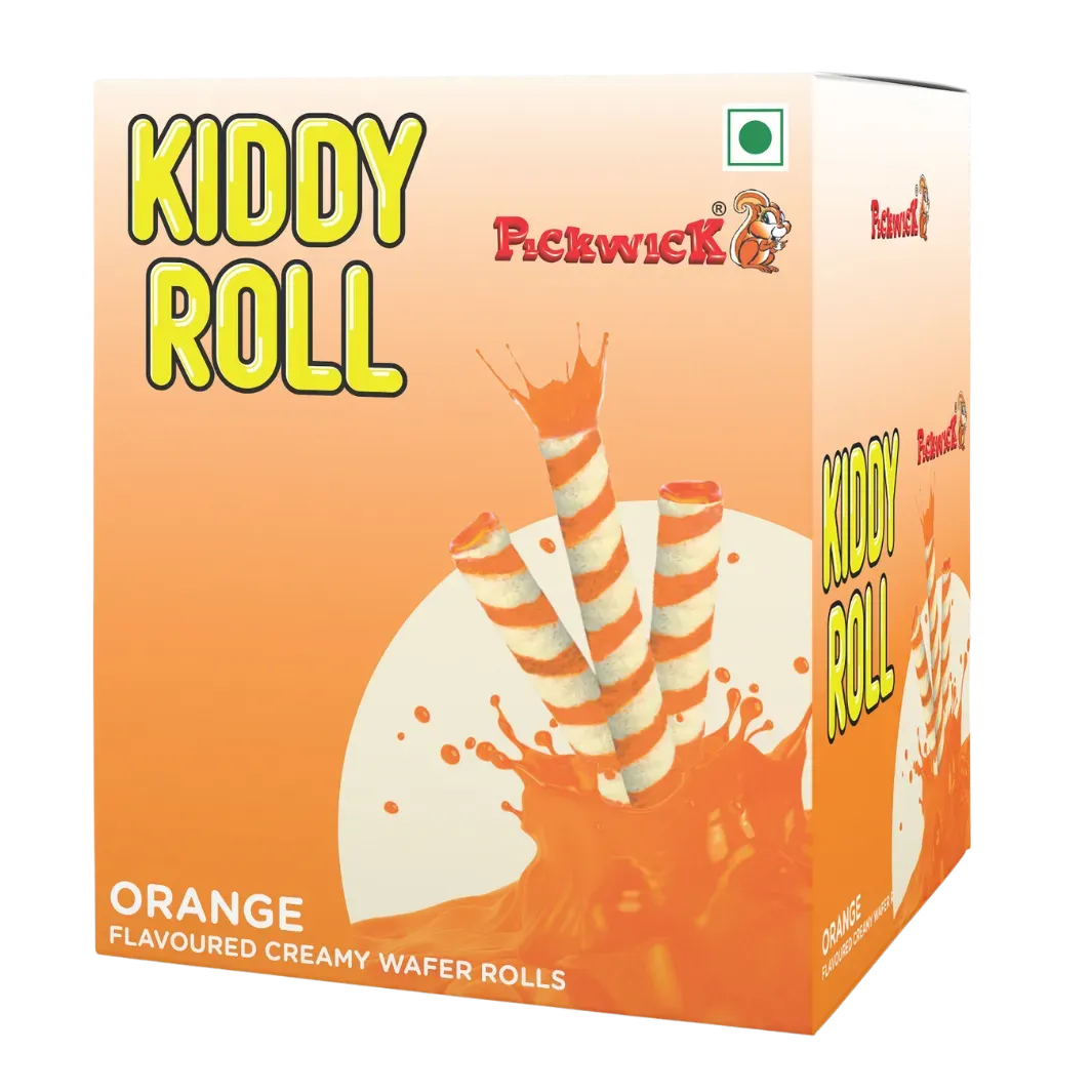 Kiddy Roll Orange Flavoured Creamy Wafer Rolls