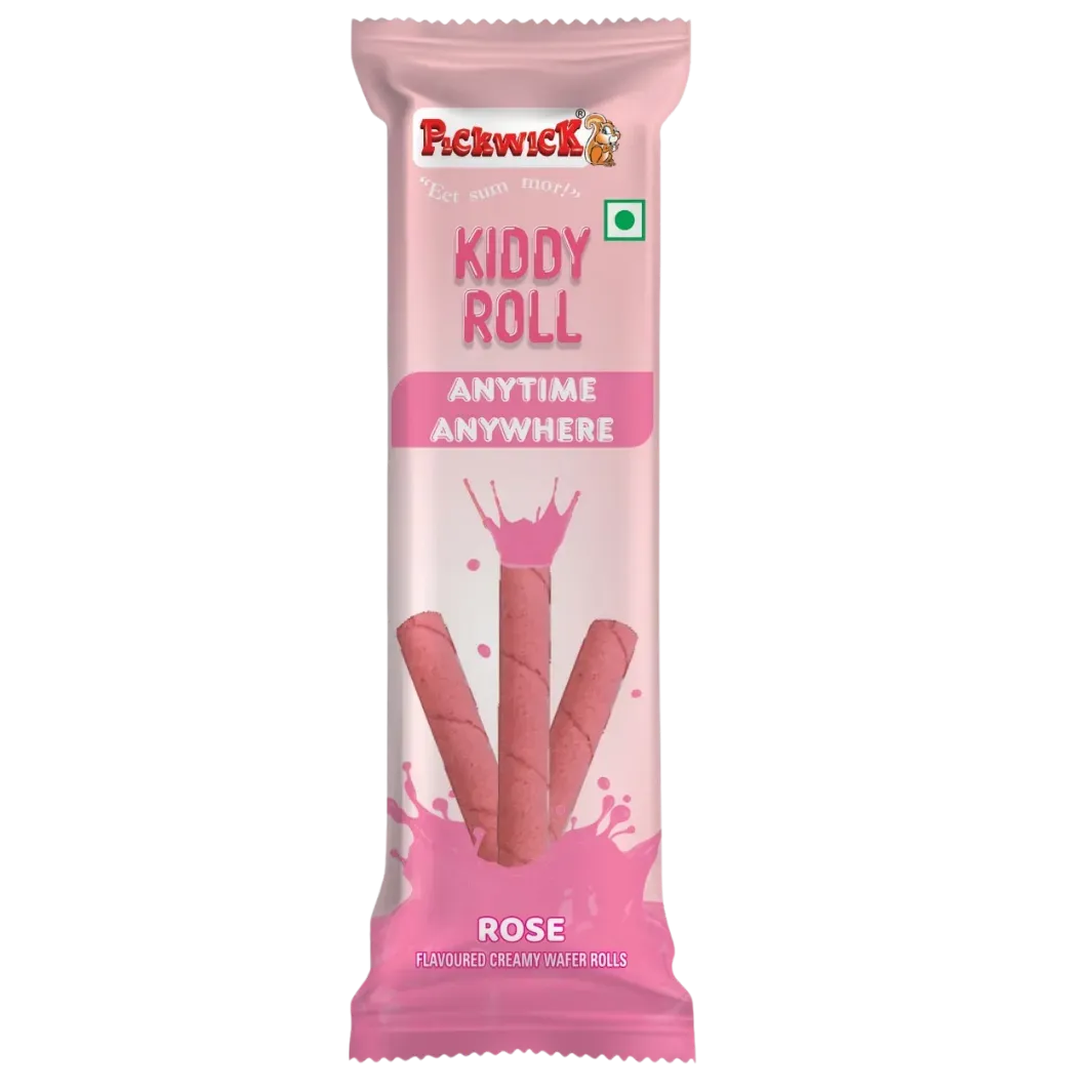 Kiddy Roll Rose Flavoured Creamy Wafer Rolls