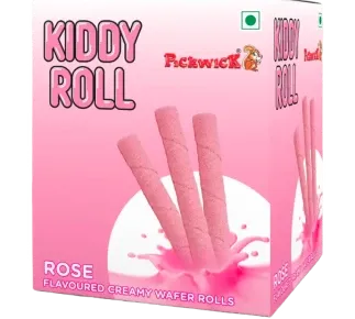 Kiddy Roll Rose Flavoured Creamy Wafer Rolls