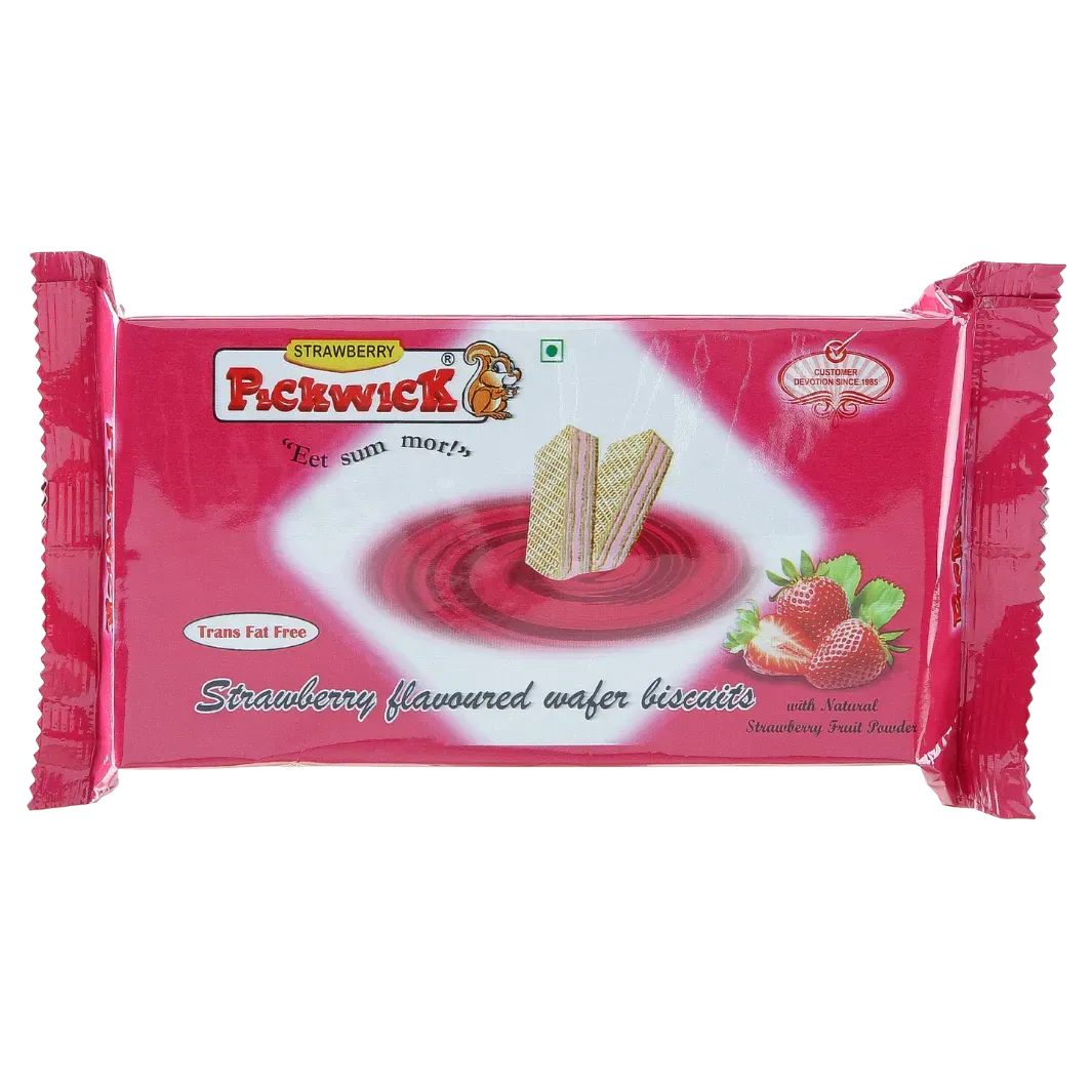 Strawberry Flavoured Wafer Biscuits